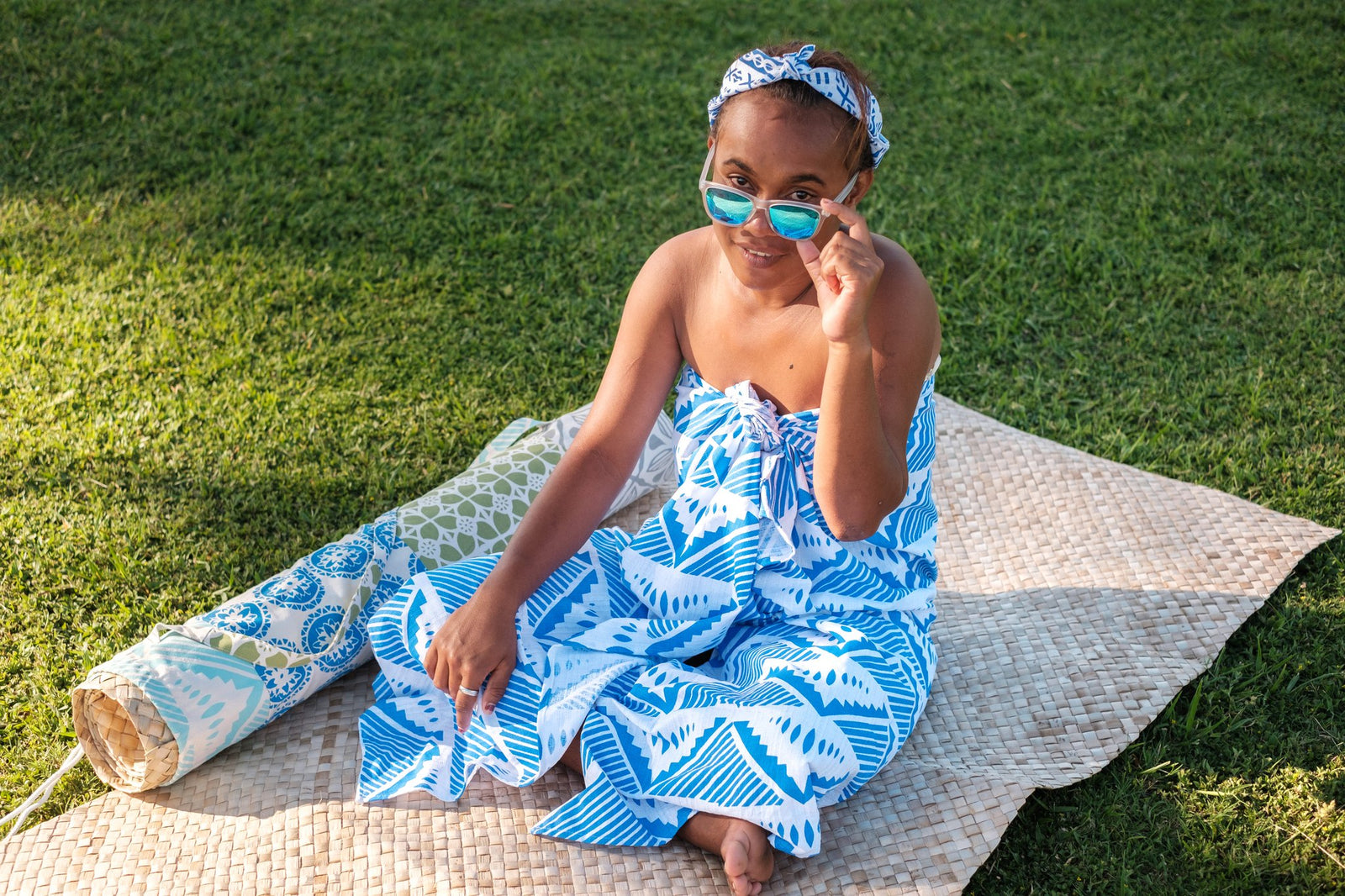 Handwoven Beach Mat Rise Beyond The Reef