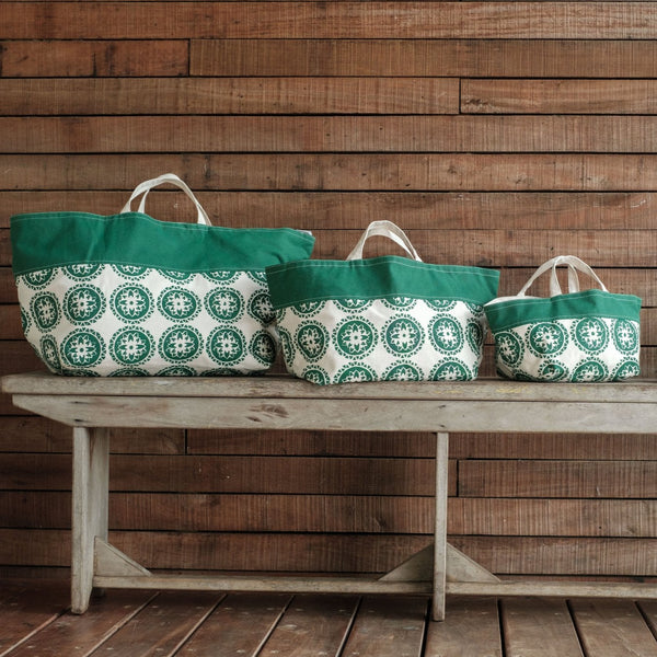 Set of Three Totes - Mandala Print, Veikau