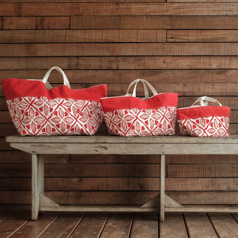 Set of Three Totes - Senibua Print, Wasawasa