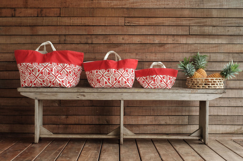 Set of Three Totes - Senibua Print, Wasawasa