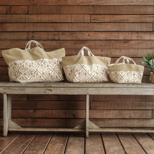 Set of Three Totes - Qiqila Print, Tomata