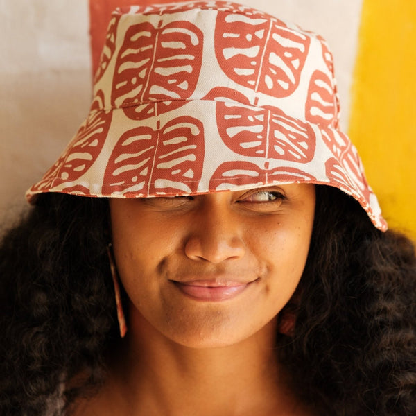 Handprinted Canvas Bucket Hat