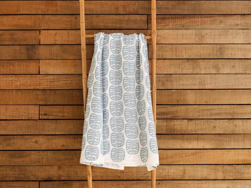 Handprinted "Sulu" Sarong - Big Leaf Print