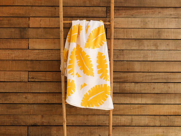 Handprinted "Sulu" Sarong - Big Leaf Print