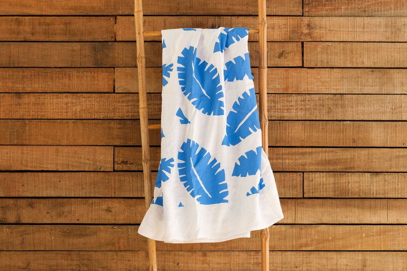 Handprinted "Sulu" Sarong - Big Leaf Print