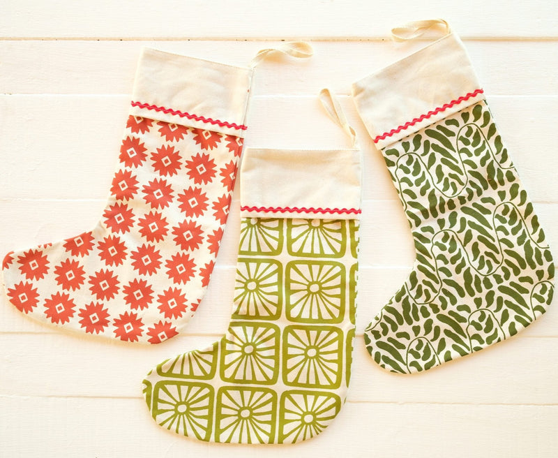 Large Handprinted Holiday Stocking