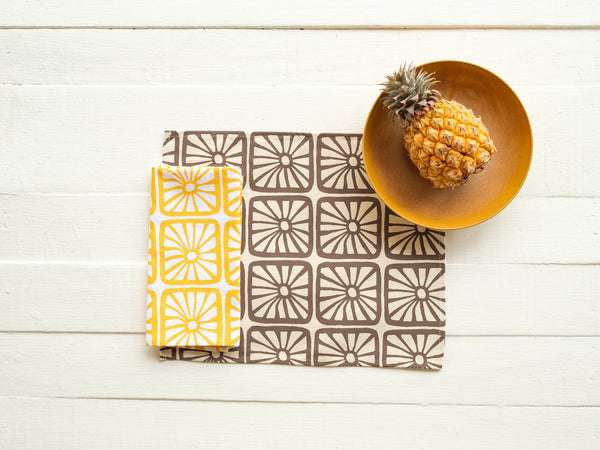 Canvas Placemat - Set of Four, Organic Bloom Print