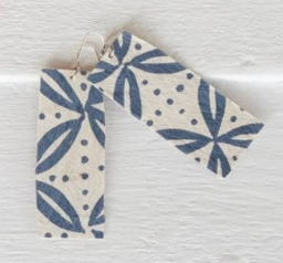 Handcrafted YAWA! Masi Earrings - Senibua Print, Butoleka