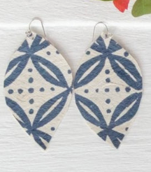 Handcrafted YAWA! Masi Earrings - Senibua Print, Butoleka