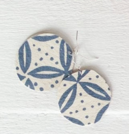 Handcrafted YAWA! Masi Earrings - Senibua Print, Butoleka