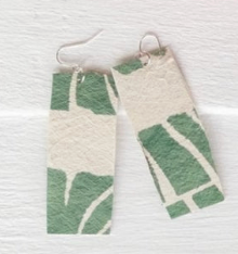 Handcrafted YAWA! Masi Earrings - Laubu Levu Print, Draunimasi