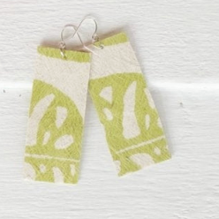 Handcrafted YAWA! Masi Earrings - Barakoto Print, Sweet Pea
