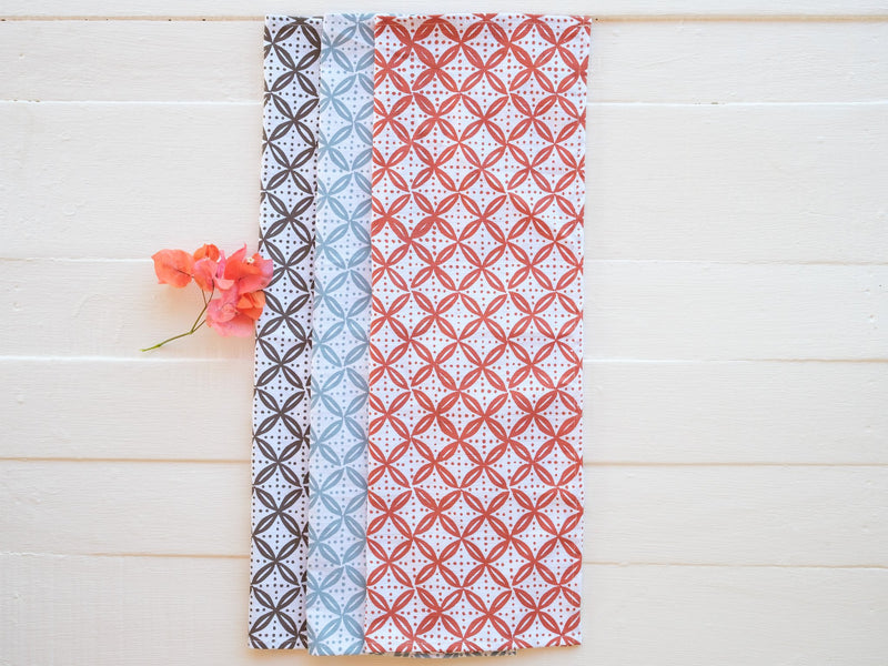 Handprinted Senibua Print Tea Towels - Kitchen Towels