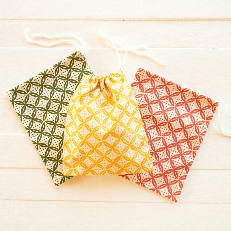 Handprinted Reusable Gift Bags - Senibua Print