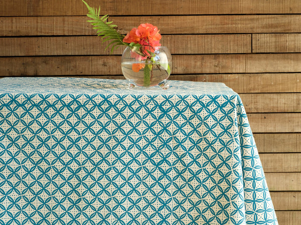 Handprinted Tablecloth - Senibua Print, Wasawasa