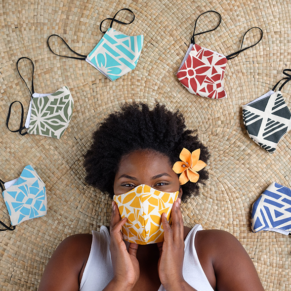 Washable Fabric Adult Face Mask – Set of Three (3)
