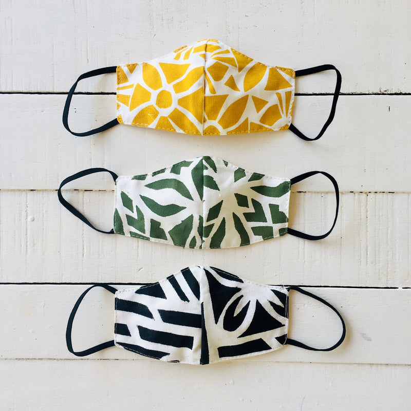 Washable Fabric Adult Face Mask – Set of Three (3)