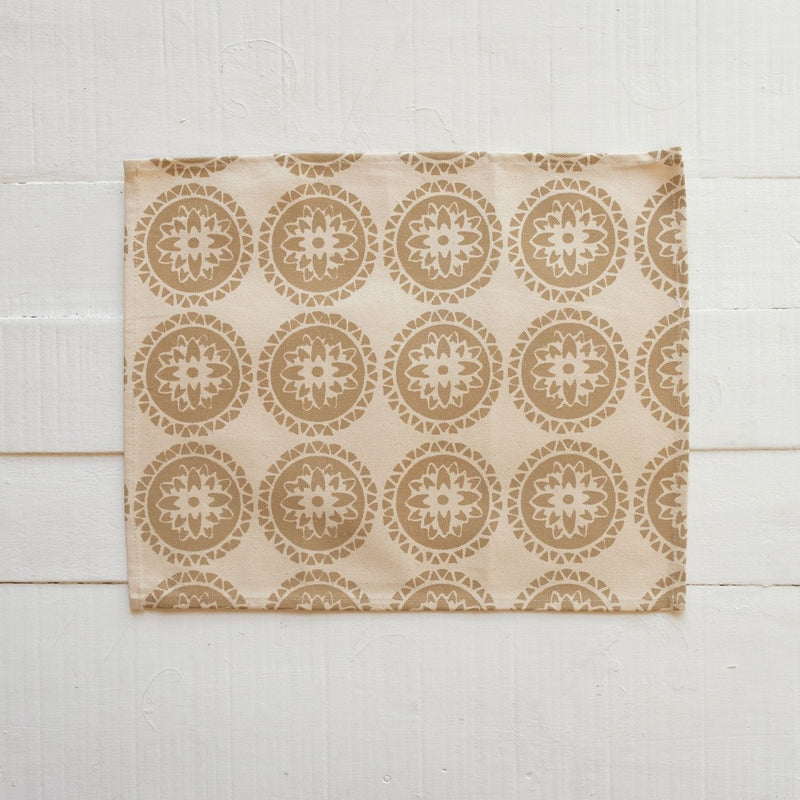 Canvas Placemat - Set of Four, Mandala Print
