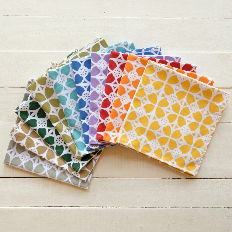 Handprinted Napkin Set of Four - Senibua Print