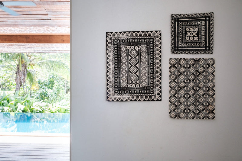 Handprinted Masi Wall Hanging - Vuvale Loaloa