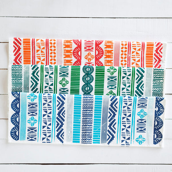 Handmade Traditional Design Tea Towels / Kitchen Towels 