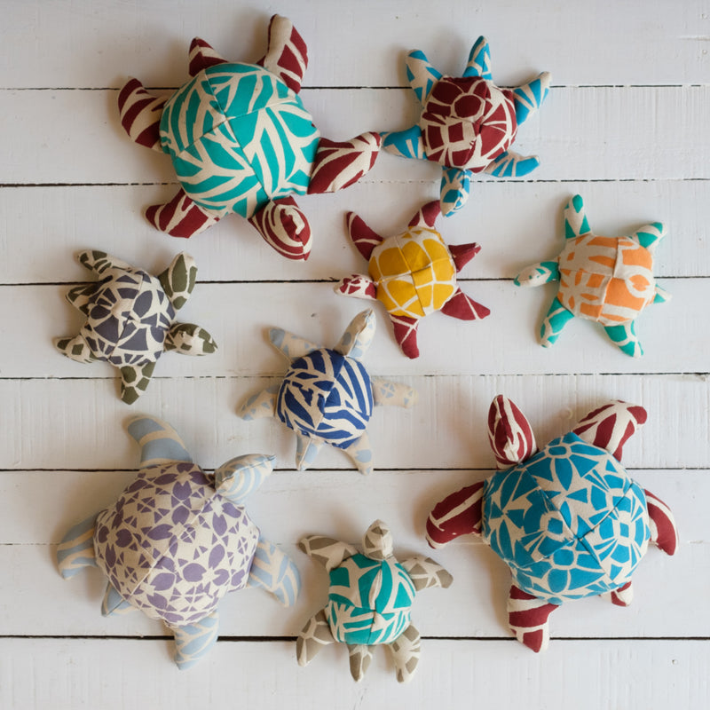 Hand-sewn Koro Print Turtles